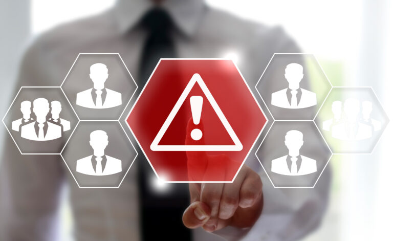 Businessman,Touched,Attention,Icon,On,Touch,Screen,On,Background,Of